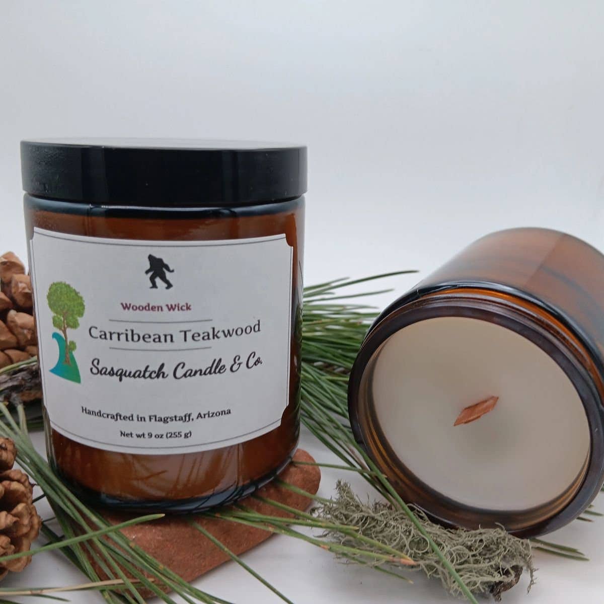 Sasquatch Candle Company - Wholesale Jar/Filled Candle - Carribean Teakwood1