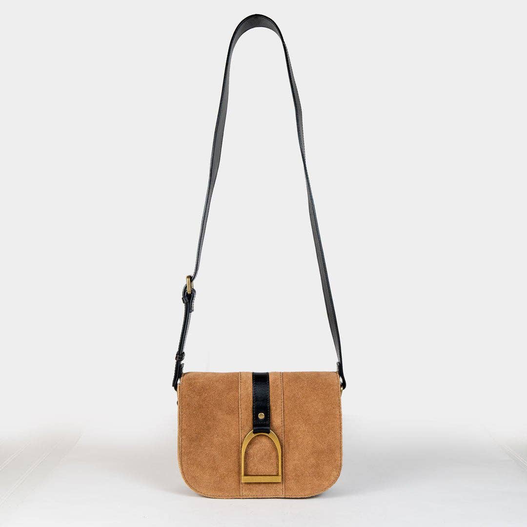 URBAN-EQUESTRIAN - Vendita all'ingrosso Borsa a tracolla - Donna - Signature Staffa - Borsa a Tracolla di Lusso in Pelle con Staffa da Equitazione in Nero su Castagno8