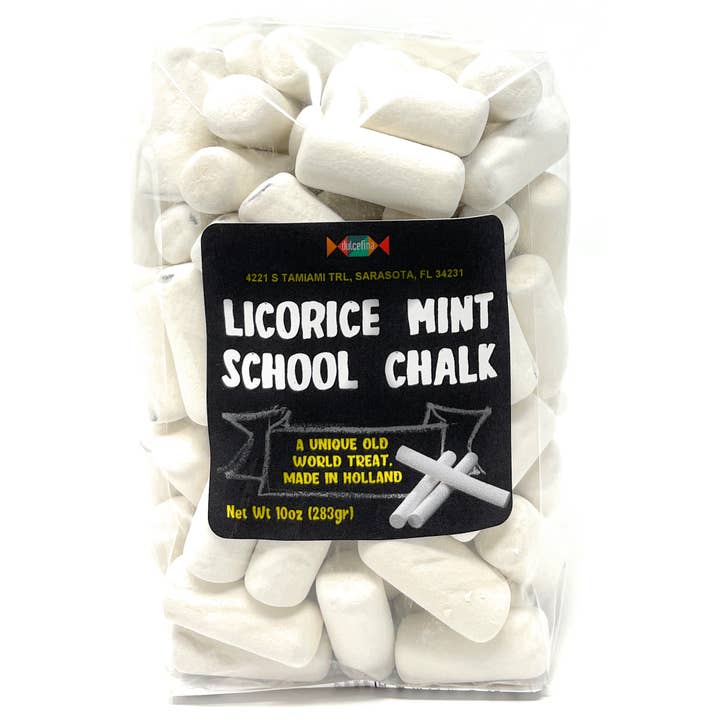 Dulcefina Chocolate and Sweets - Wholesale Licorice - Dutch Mint Licorice Ice Chalk 11oz Bag