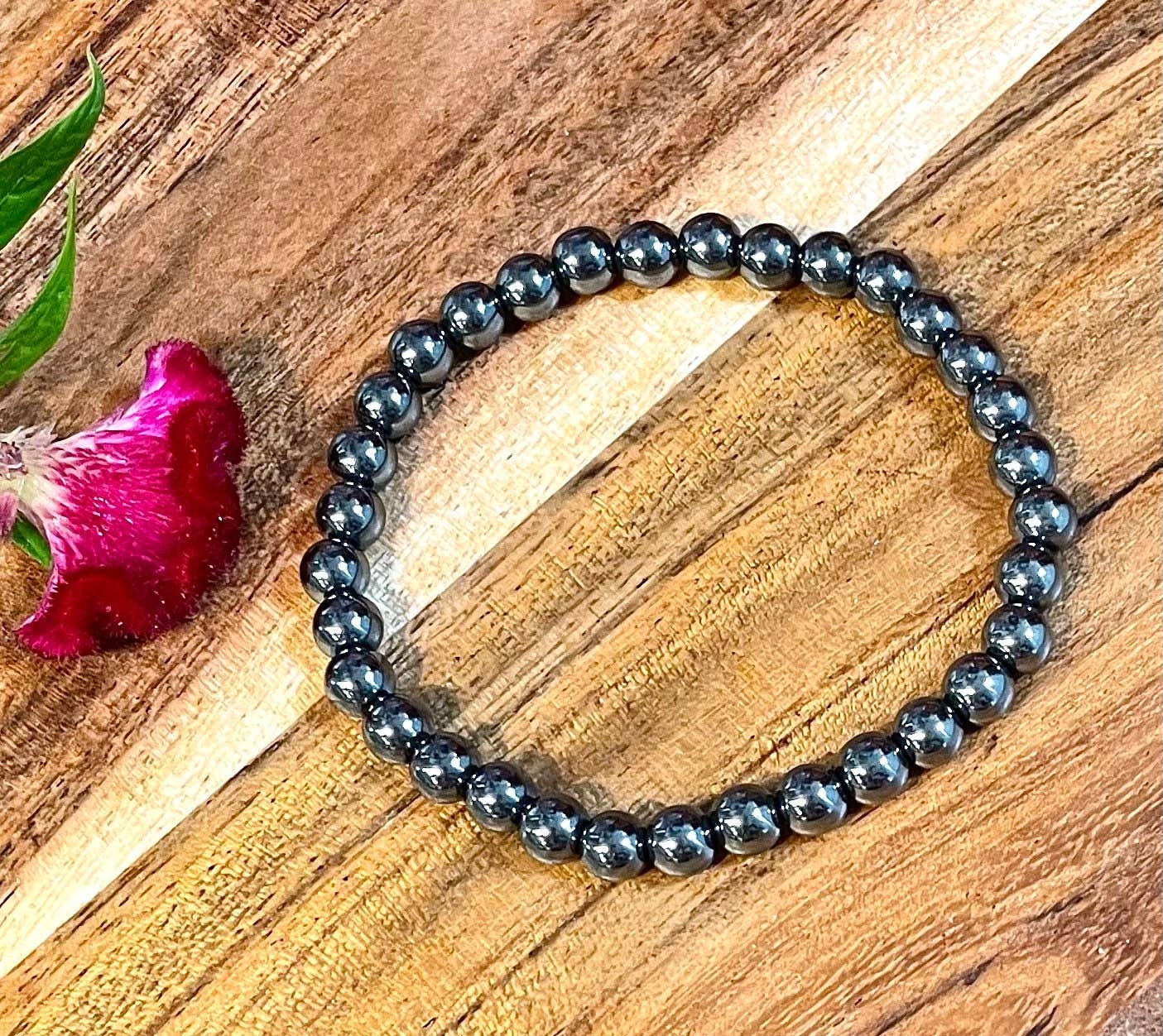 KayleeNYC – Großhandel Perlenarmband – Armband aus natürlichem Hämatit 6mm 7,5” Kristallheilung Stretcharmband3