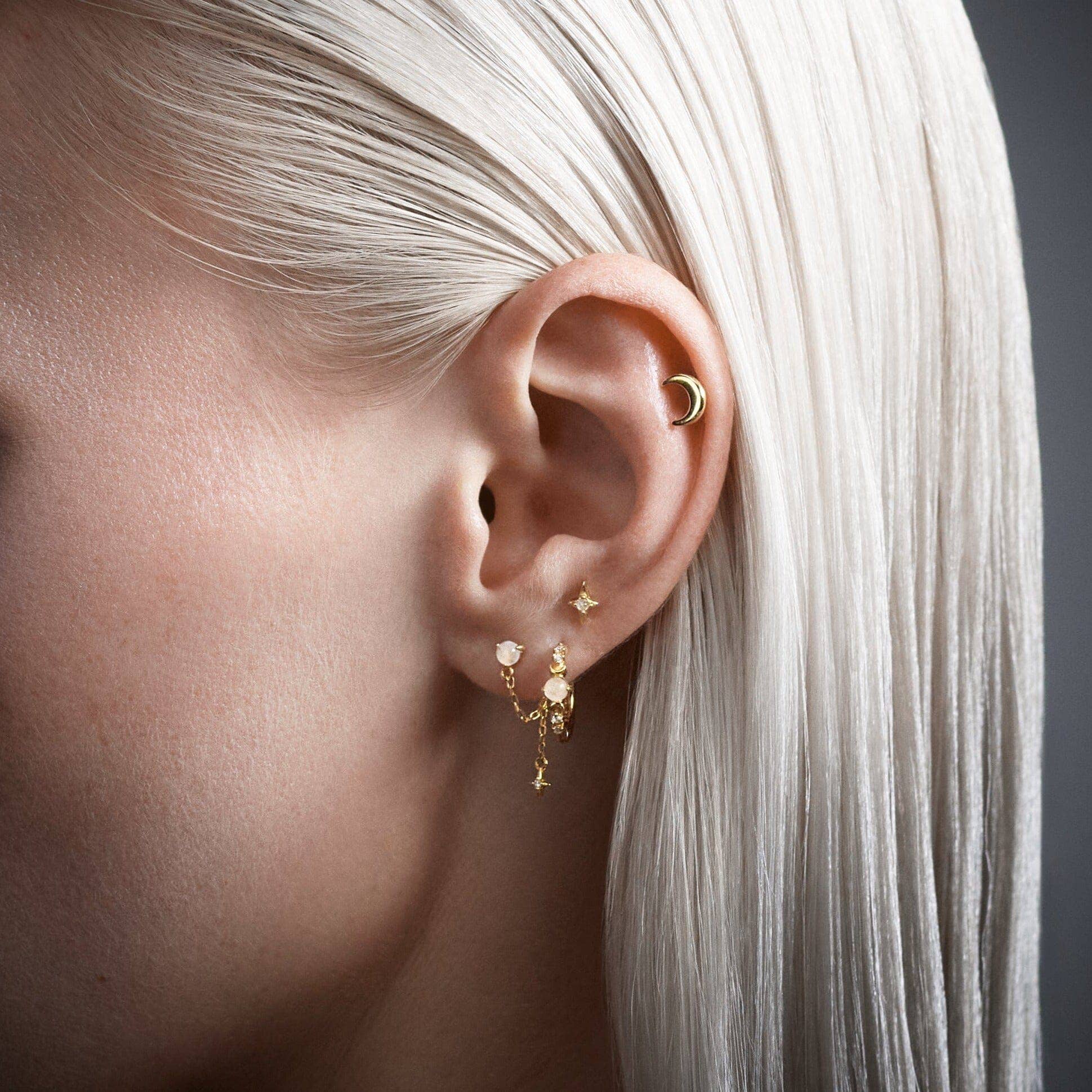 Nébuleuse Bijoux - Wholesale Single Earring - Elena Moonstone1