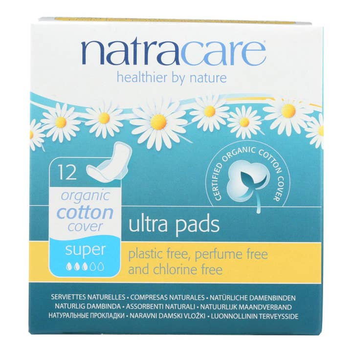 Ware Spark - Wholesale Period Underwear - Women's - Natracare Organic & Natural Ultra Pads - Case Of 12 - 12 Ct