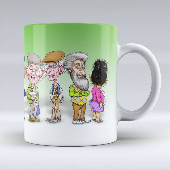 The Whole Gang - Green Mug for wholesale by Pureminted