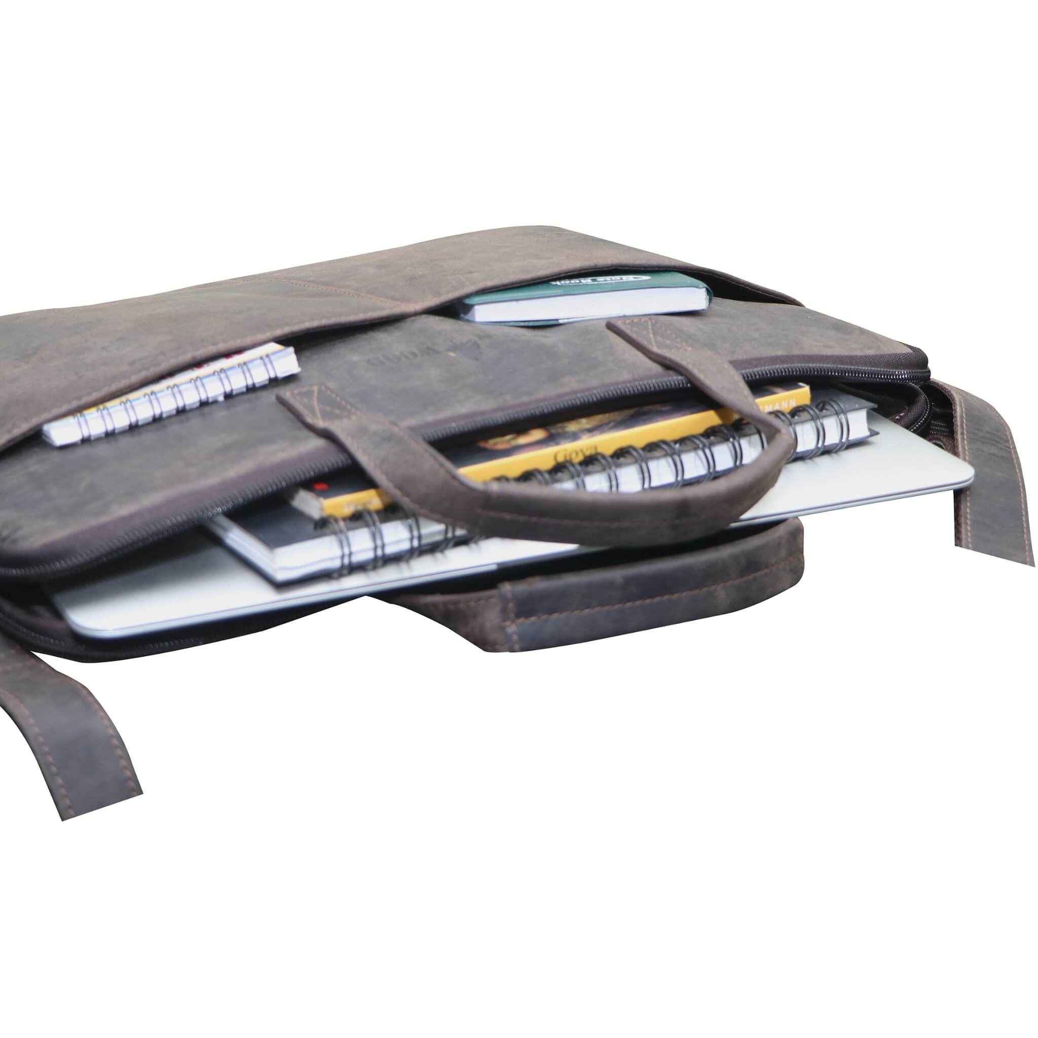 Greenwood - Wholesale Laptop Bag - Unisex - Fred Laptop Bag 13 Inch Leather with Detachable Shoulder Strap Macbook Air Sleeve14