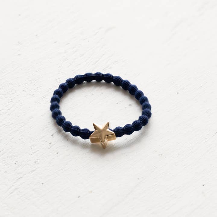 Last True Angel – wholesale Hair tie – Wave Hair Tie with Gold Star Charm (Various Colours)4