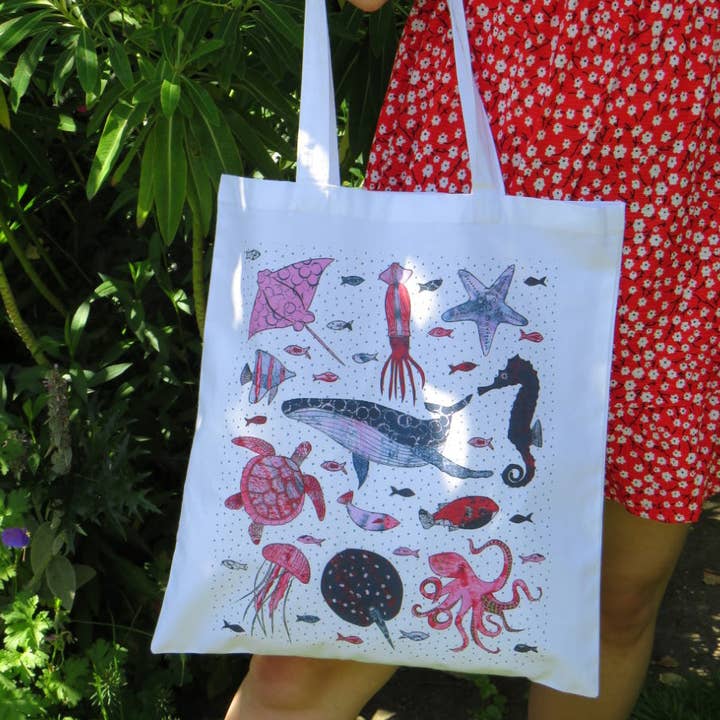 Under the Sea Tote Bag for wholesale by Kathryn Churn Designs