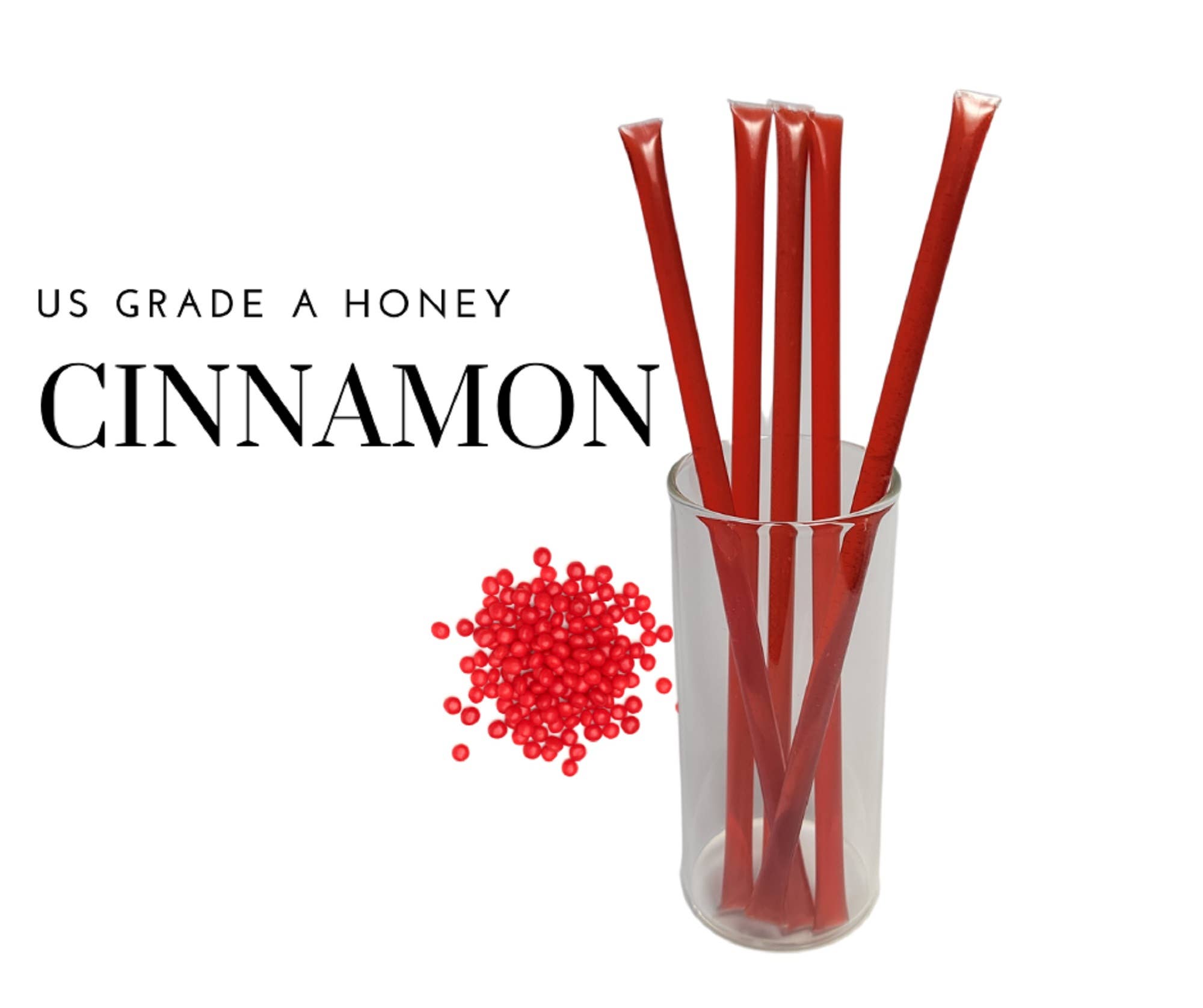 Candy Barn Express - Wholesale Honey - Bee Krazy Honey Sticks - 50 Ct. Cinnamon Refill1