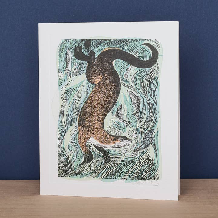 Art Angels - Wholesale Everyday Greeting Card - Fishing Otter0