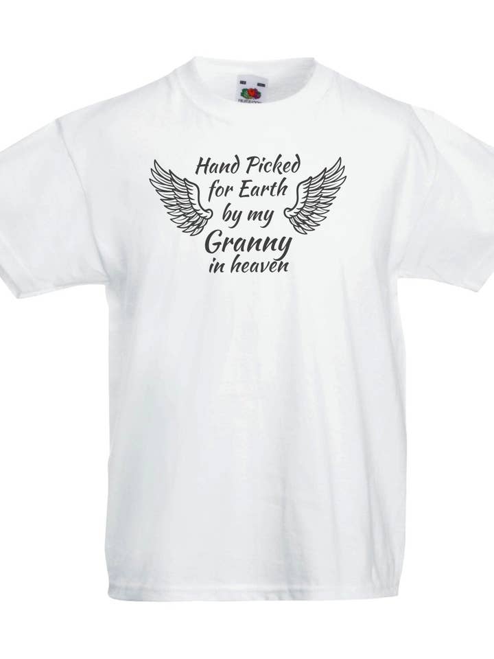 Hand Picked for Earth by My Granny in Heaven - Baby T-shirts for wholesale by Little Ratbag