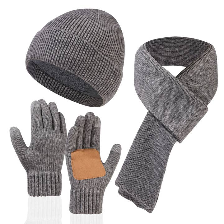 Set Invernale di Berretto, Sciarpa e Guanti a Maglia per Adulti per la vendita all'ingrosso da parte di Ecovear
