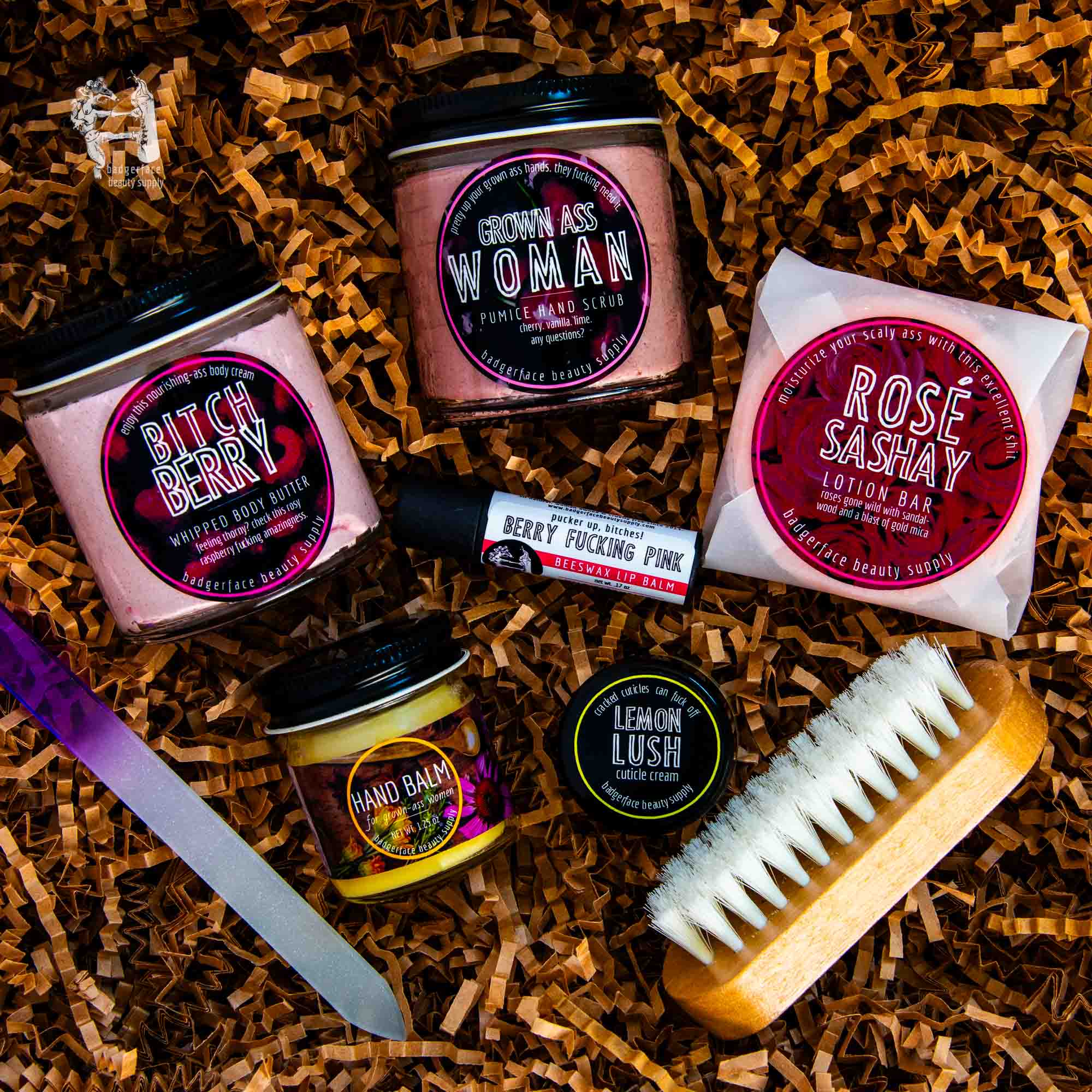 Badgerface Beauty Supply - Wholesale Bath & Body Set - House Warming Gift for Women. Self-Care Gift Set.1