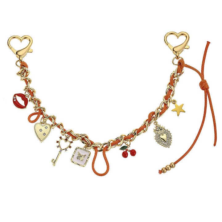 Ornements-rouge à lèvres doré clé cœur étoile à cinq branches pour la vente par Eagle Crest Industries Inc.