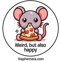 Ephemera – Engroshandel Reversnål/knap – KNAP: Underligt, men også glad.