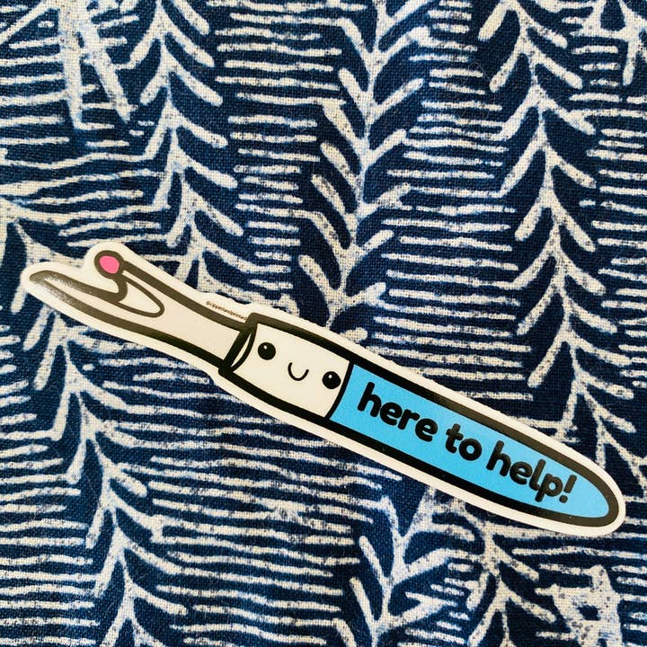 Zipped & Printed - Wholesale Phone & Laptop Stickers - Here to Help Sewing and Quilting Notions Sticker5