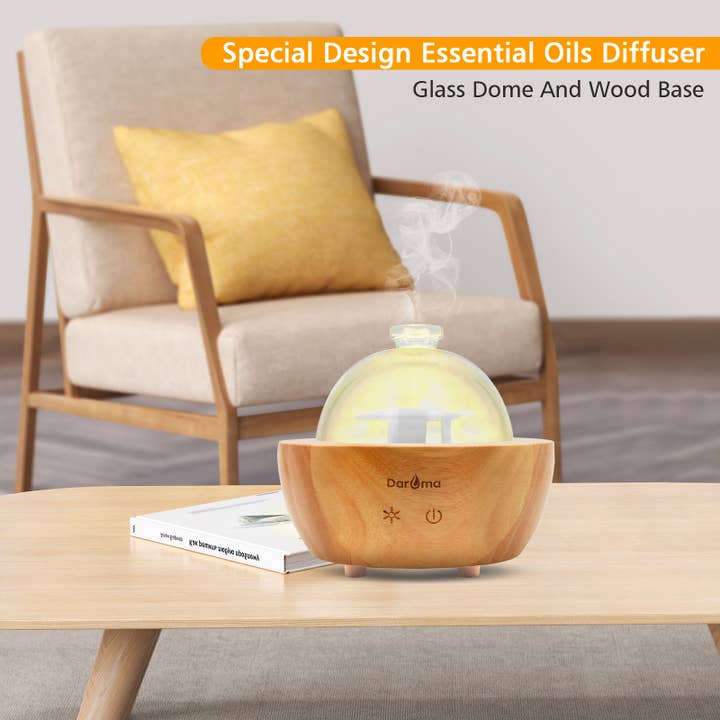 DAROMA - Wholesale Electronic Diffuser - Remote Handmade Glass & Real Wood Essential Oil Diffuser1