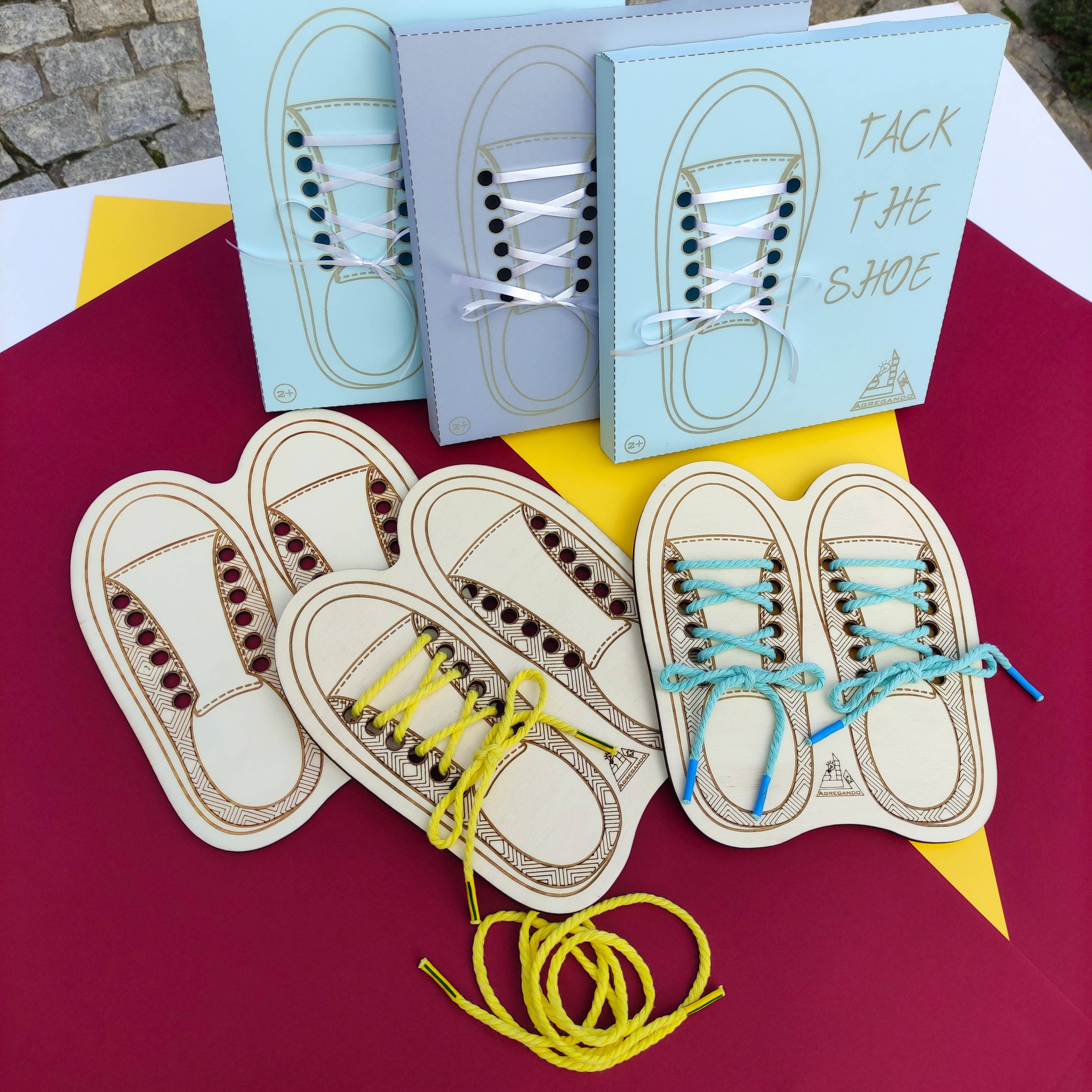 Herbs&Belles - Wholesale Wood Toy - Kids - Tack the Shoe, Education Lacing Toy, Kids Tie the shoelace5