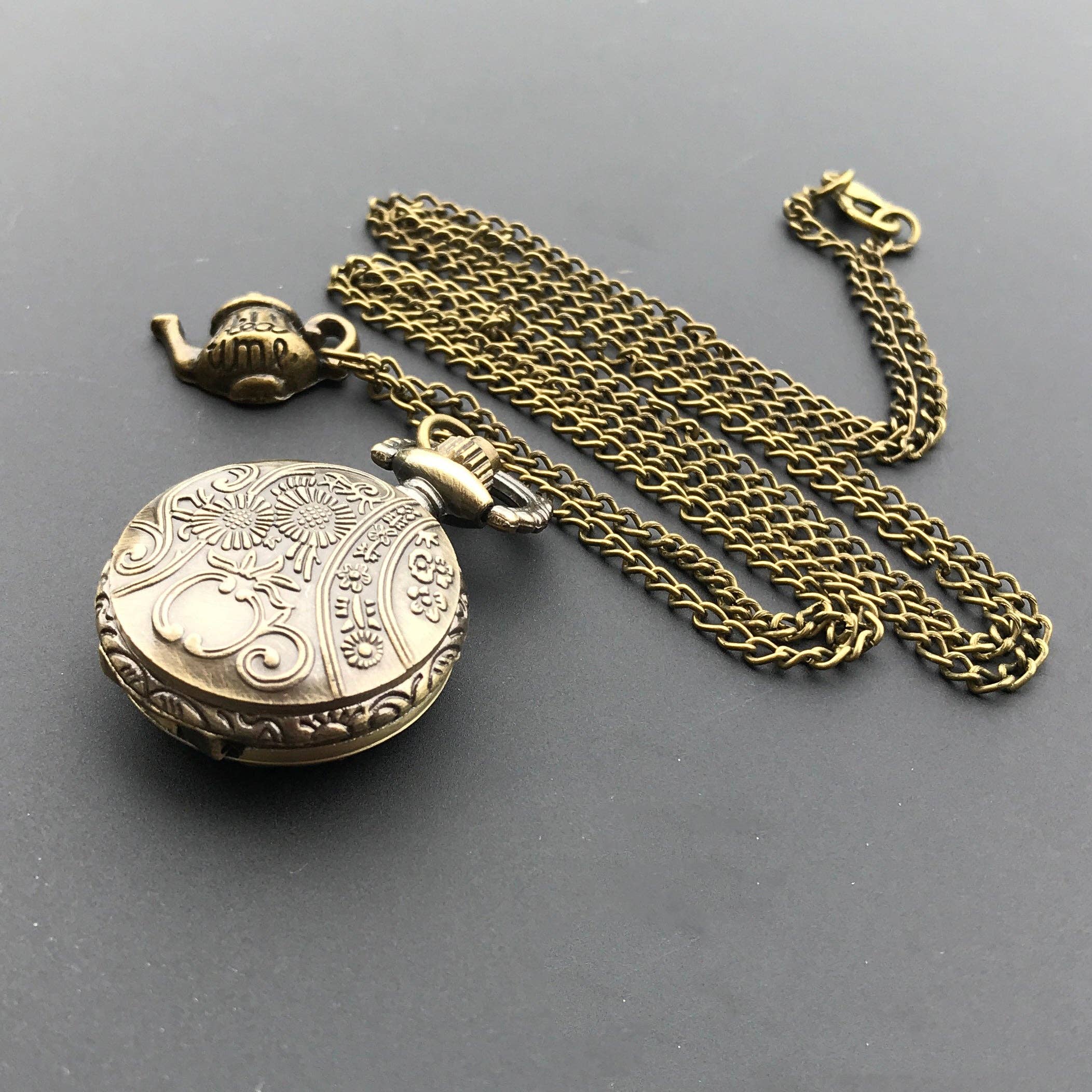 UMBRELLALABORATORY - Wholesale Pendant/Charm Necklace - Alice in Wonderland watch necklace5