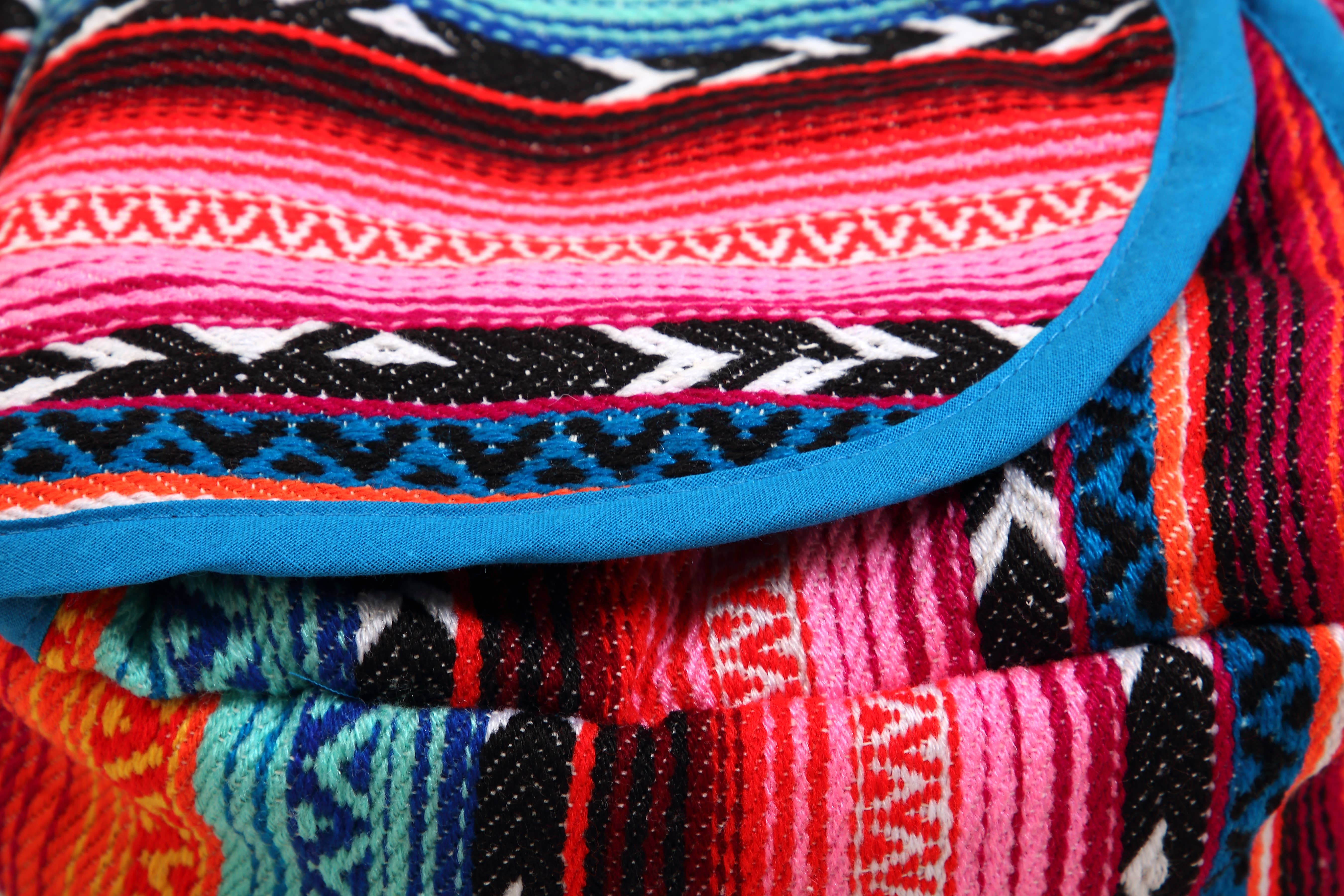 Casa Amarosa - Wholesale Basket - Tortilla Basket With Cane,  Multi Arrow- 9 Inches1