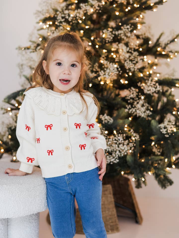 Celebrate Your Tribe - Wholesale Cardigan - Baby - Red Bow Cardigan2