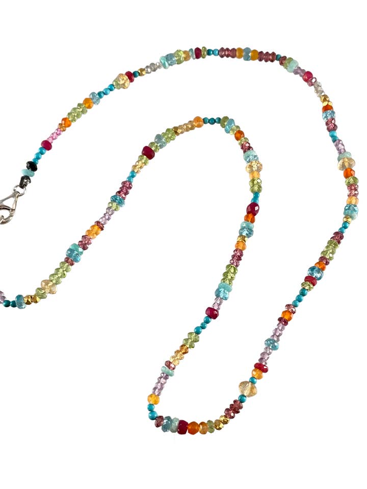 18" Multi edelsteen kralenketting voor wholesale door GK Designs