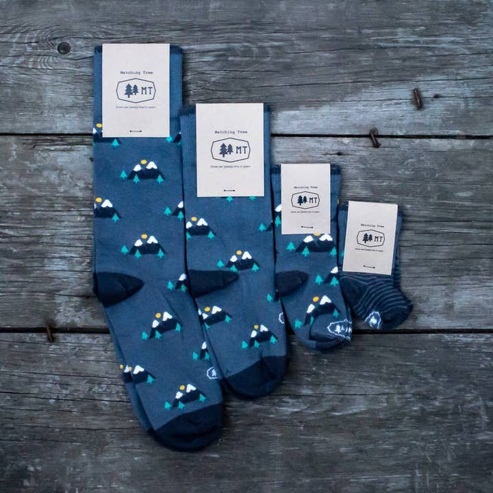 The Mountain Sock for wholesale by Matching Tree Apparel