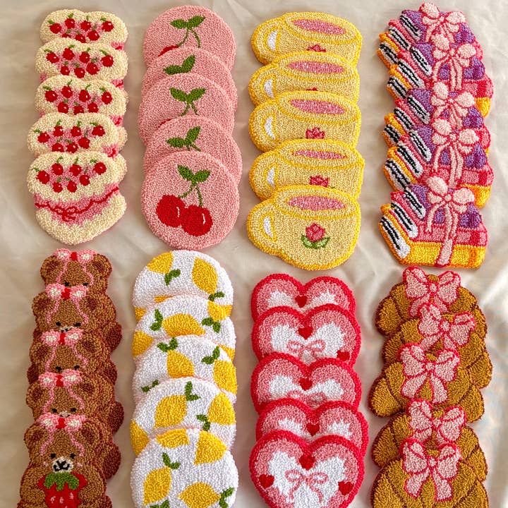 Punch needle mug rugs, cottagecore coffee coasters decor and other Purchase Wholesale glass drink coasters. Free Returns & Net 60 Terms on Faire trending on Faire.