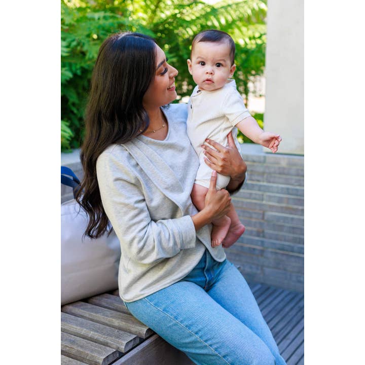 Simple Wishes - Wholesale Nursing Top - Maternity - Carlotta Fleece Nursing Top