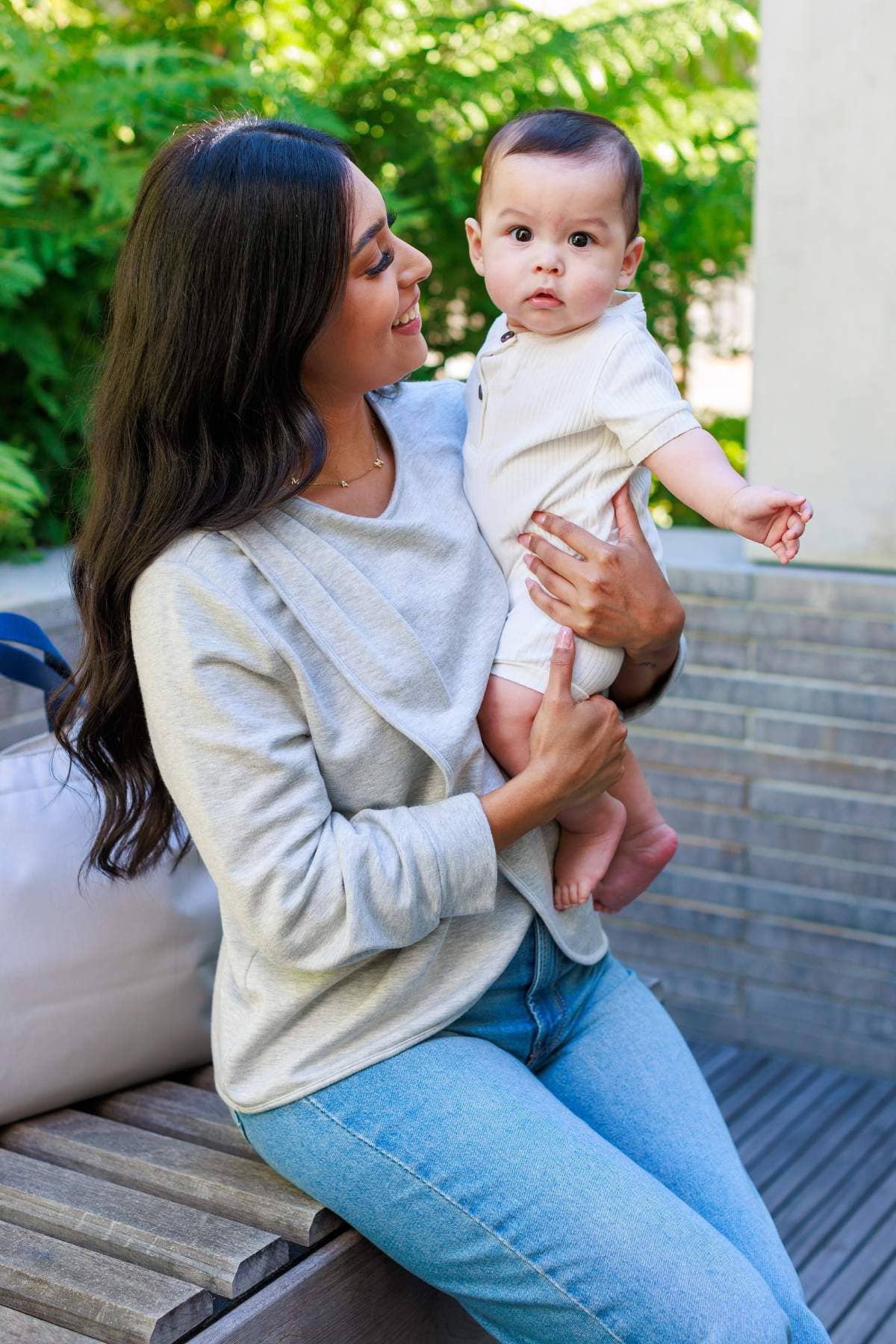 Simple Wishes – Top de amamentação - Maternidade por atacado – Camisola Carlotta Fleece