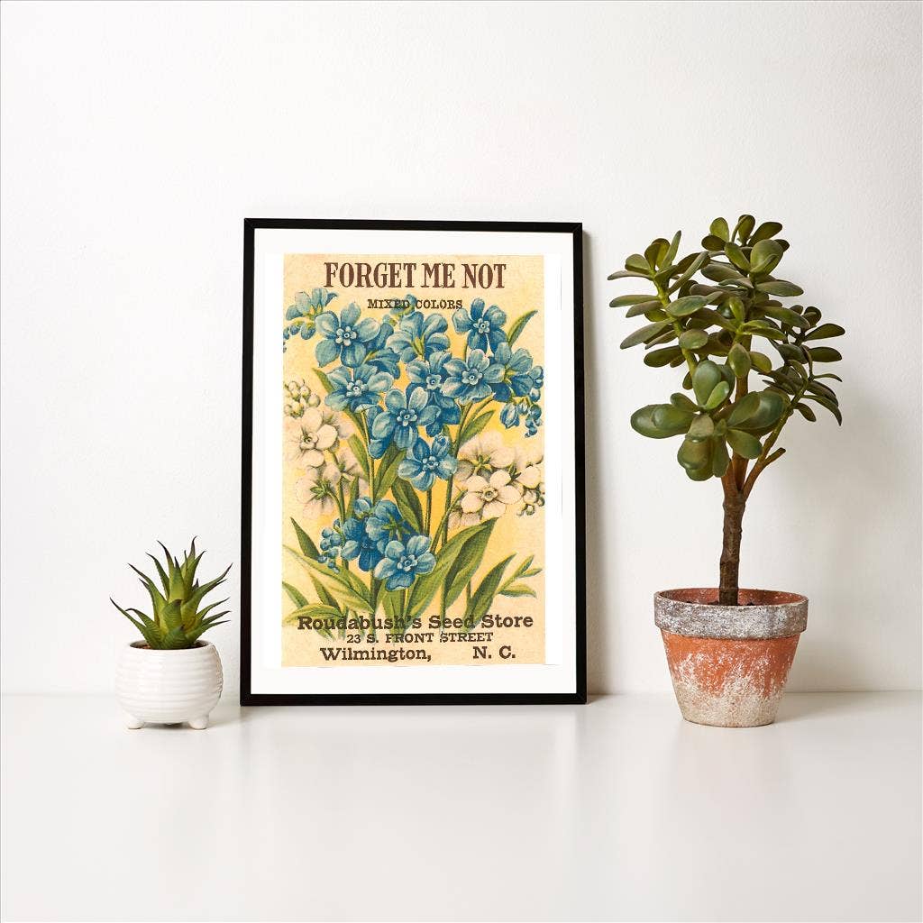 Found Image Press - Wholesale Art Print - Art Print GD-25 Forget Me Not Seed Packet1