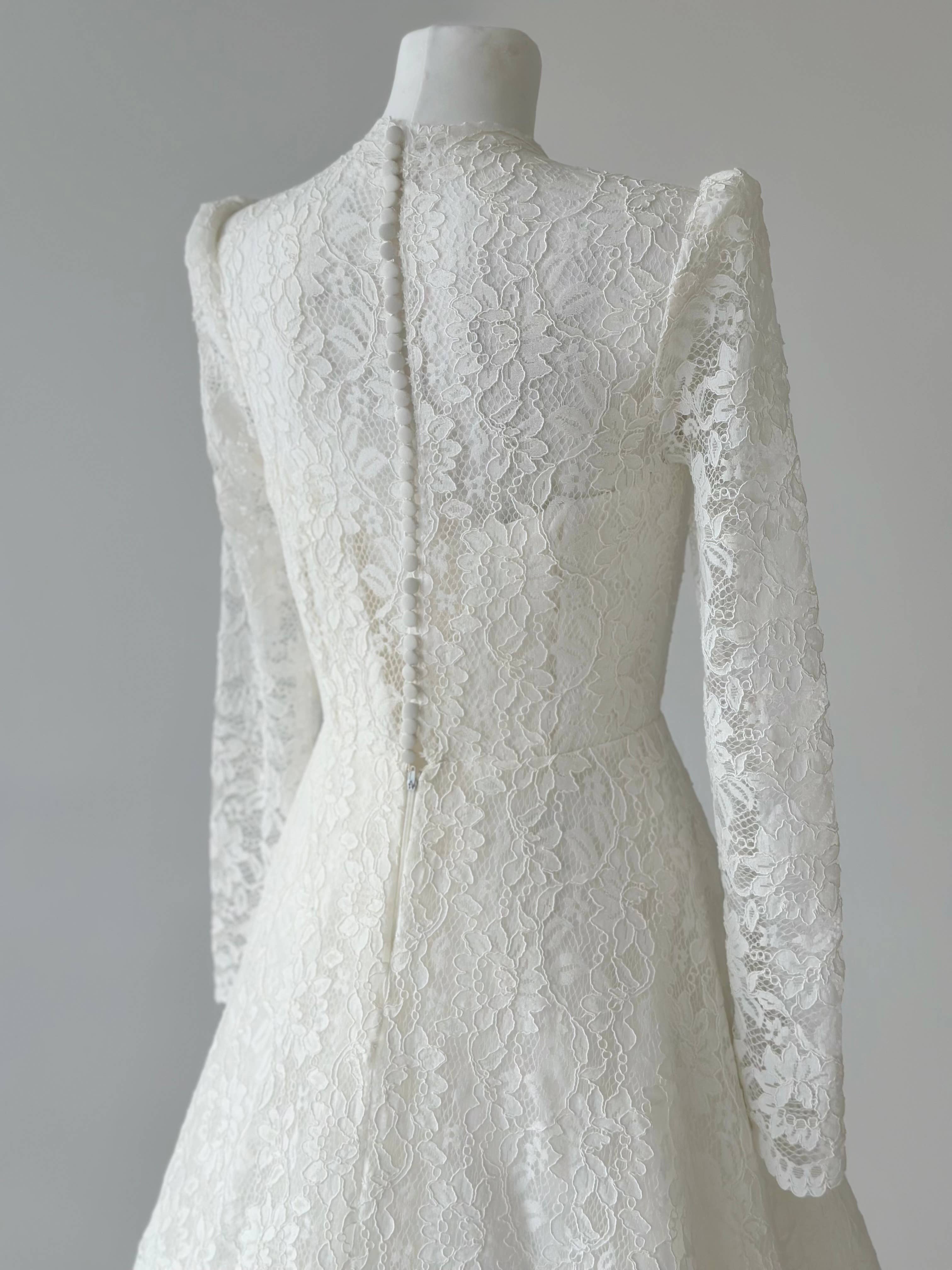 As Photo Enchanted Grace Vintage Lace Long-Sleeve Bridal Gown for wholesale on Faire2