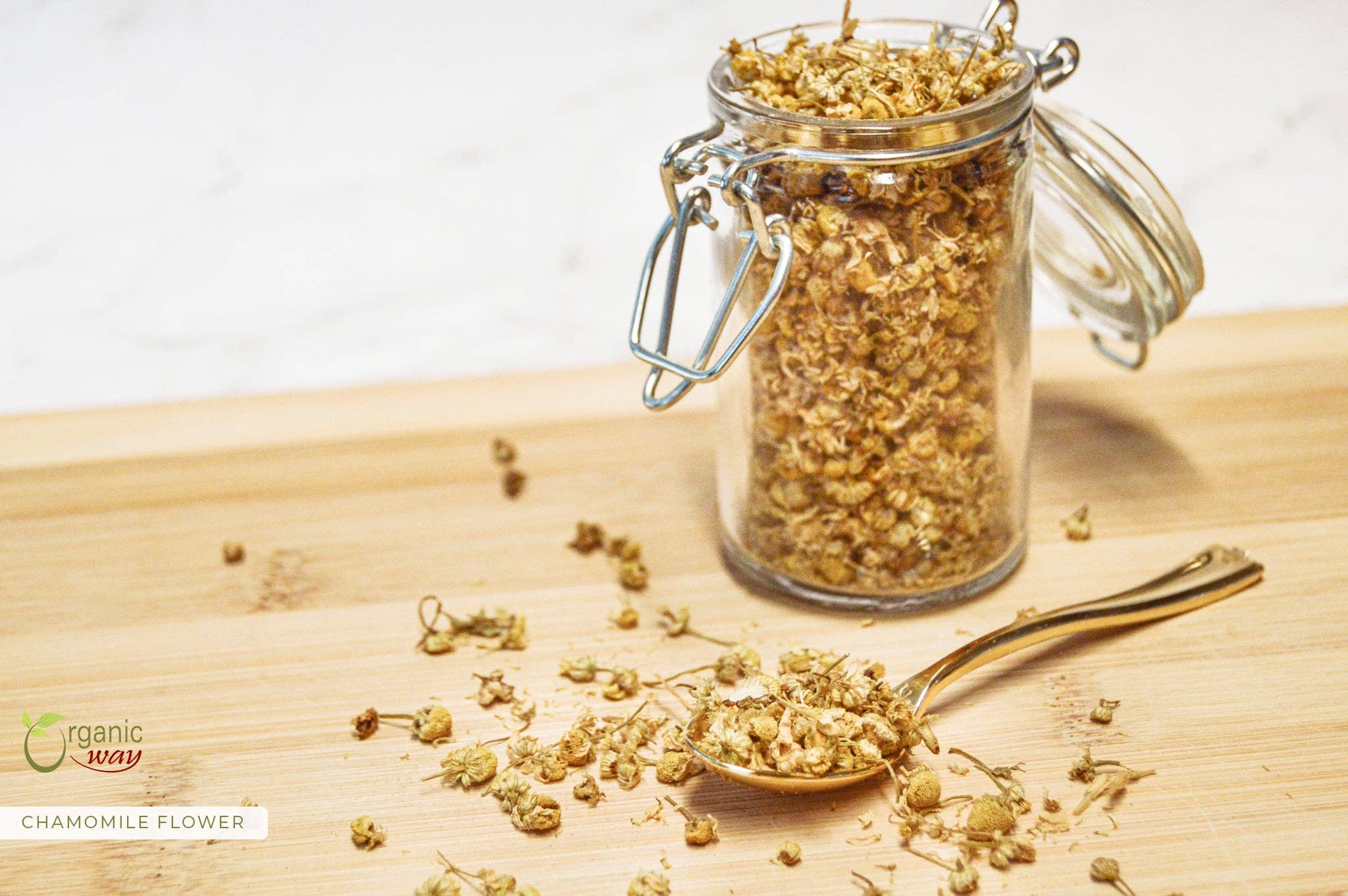 Organic Way LLC – Großhandel Loser Tee – Ganzblüten der Kamille (Matricaria chamomilla) – Kräutertee | Europäische Wildsammlung | Koscher & USDA-zertifiziert | Vegan, Ohne Gentechnik & Glutenfrei | 100 % Rohware aus Albanien3