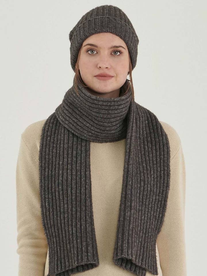 Unisex Strickschal aus Bio-Merinowolle und Bio-Baumwolle for wholesale by ORGANICATION