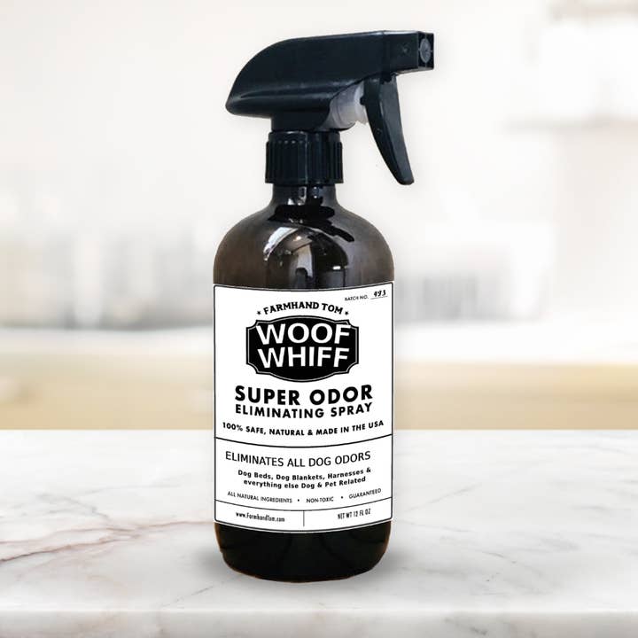 Farmhand Tom - Wholesale Pet Deodorizing Spray - WOOF WHIFF for Dog Owners | Super Odor Eliminating Spray