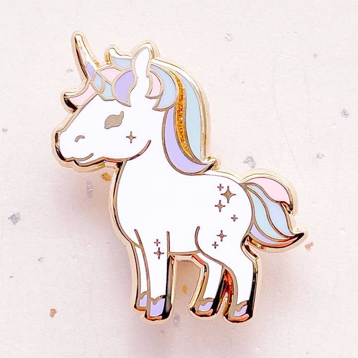 Pin Estrelado de Esmalte Unicórnio por atacado de Alum and Ink