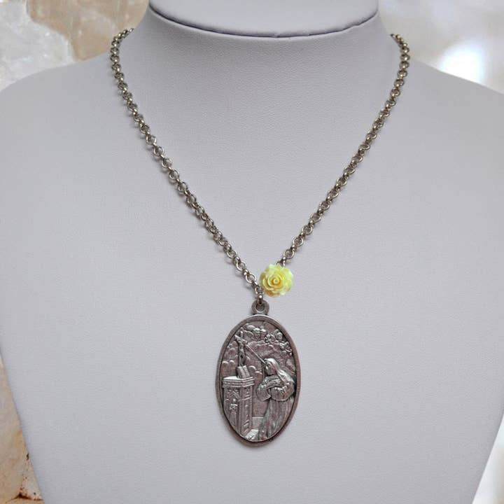 MariaSantissimaShop – wholesale Pendant/charm necklace – Saint Rita of Cascia or St. Rita de Cassia Necklace Catholic Christian Religious Jewelry Medal Pendant2