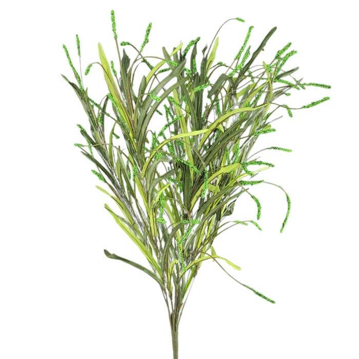 Lucknow Southern and Company - Venta al por mayor Plantas artificiales - X9 Hierba de Cuchilla con Mini Espuma de Bayas 80 cm (Plástico) VERDE0