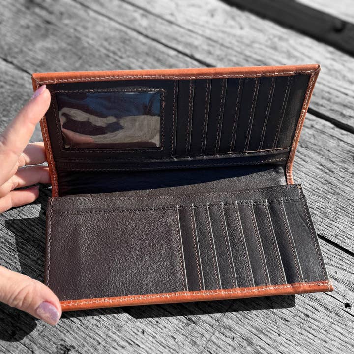 Double B Wild Rags – Engroshandel Tegnebog – til mænd – Herre Western bi-fold Cowboy pung med værktøjsblomster og perledetaljer fra Double B Wild Rags7