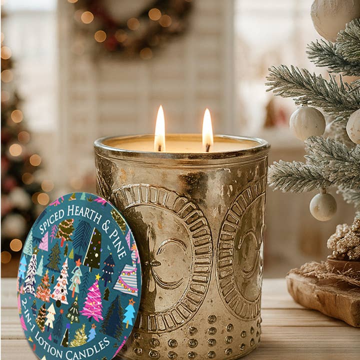 Vela de Loção Spice Hearth & Pine ~ 18oz por atacado de Creative Energy Candles
