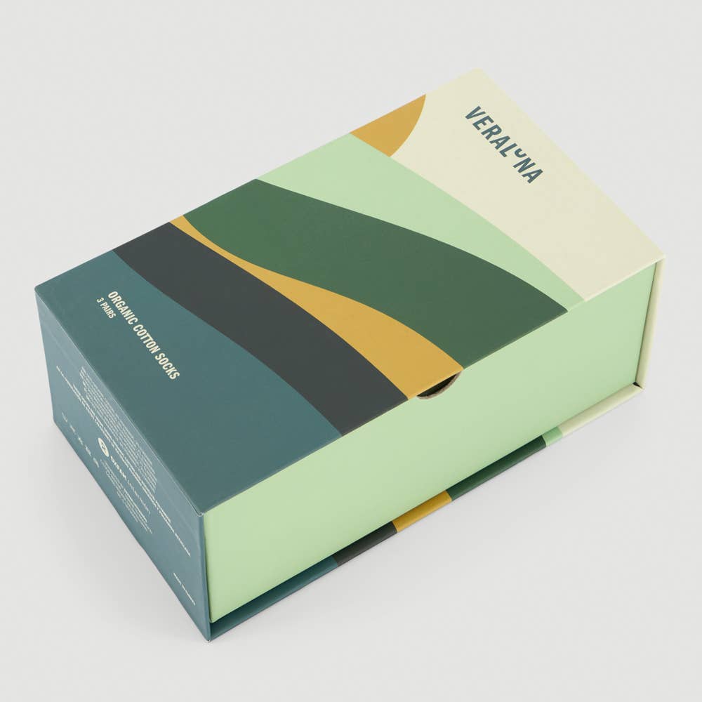 Veraluna Sustainable Clothing - Wholesale Socks - Unisex - ORGANIC COTTON SOCKS GIFTBOX CLIMATE FAIR TRADE 1