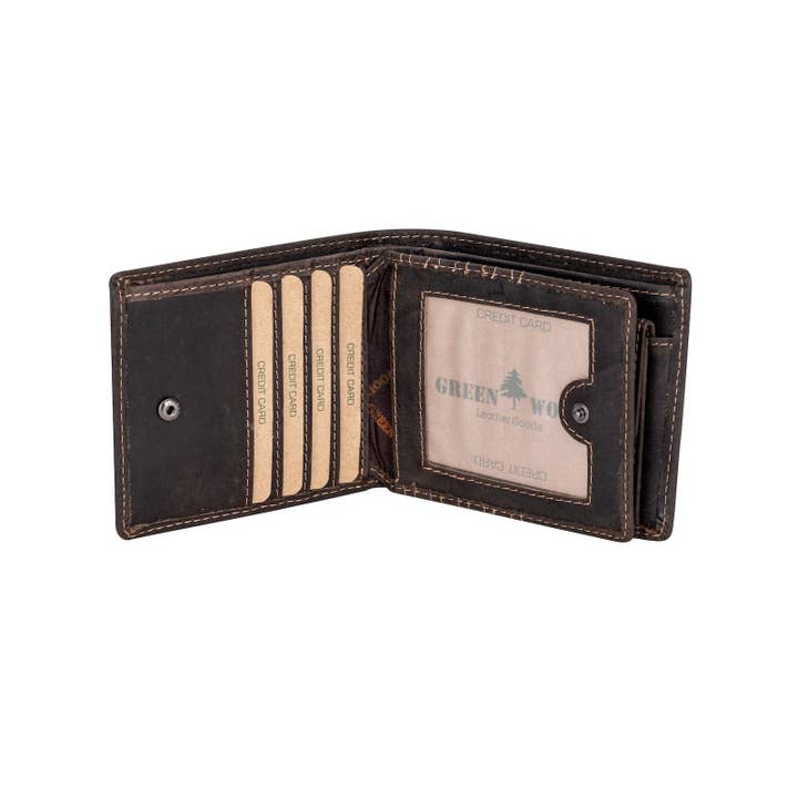 Greenwood Leather AU - Wholesale Wallet - Men’s - Mason RFID Leather Wallet with Coin Pocket – Brown3