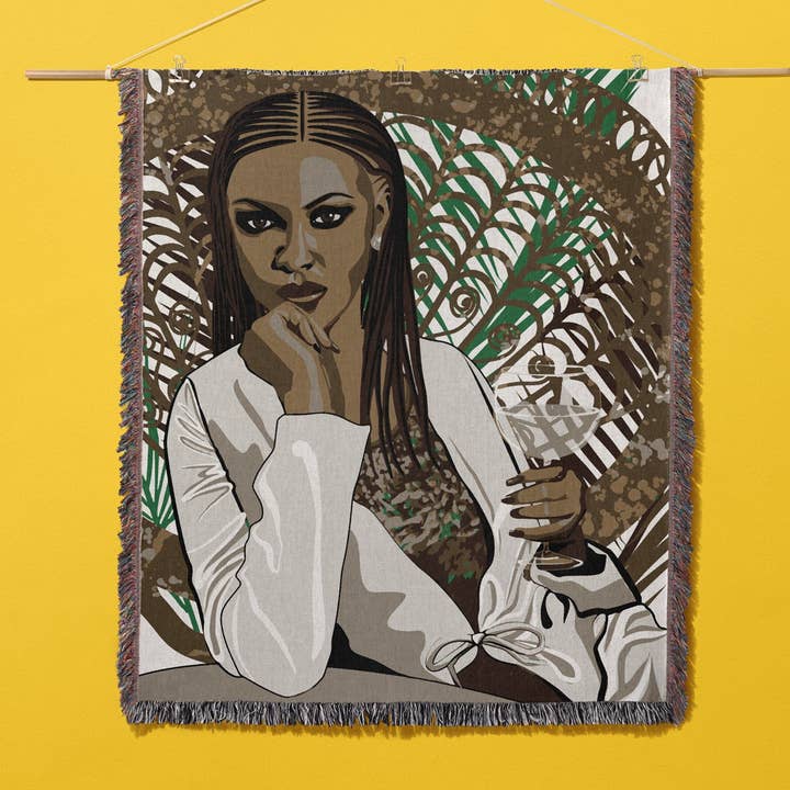 Couverture tissée en jacquard Self-Care Sunday 54 po x 72 po pour la vente par Holland House Press