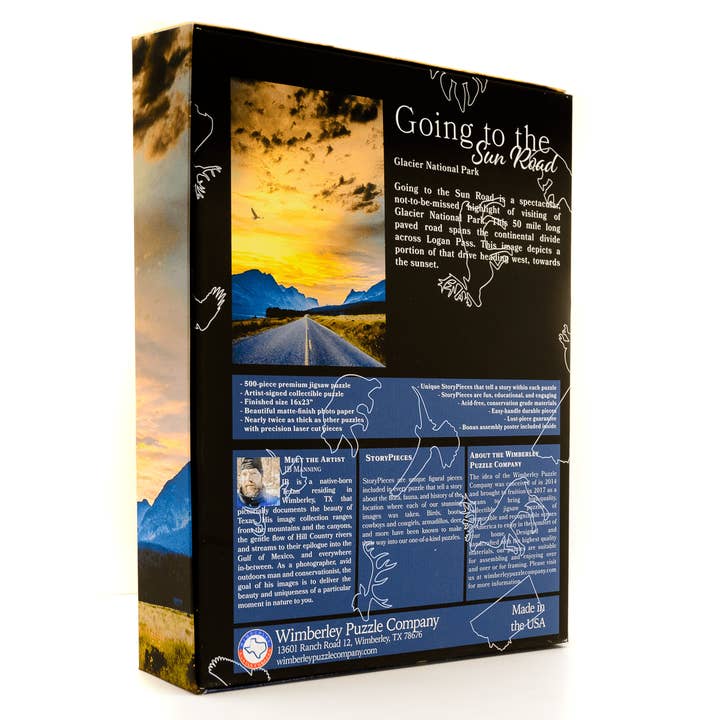 Going to the Sun Road | Glacier National Park Puzzle | 250, 500, 1000 Piece for wholesale by Wimberley Puzzle Company