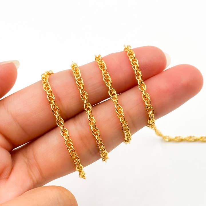 Cadena de cuerda de oro relleno de 14k 607GF. para venta al por mayor de Jewels & Chains