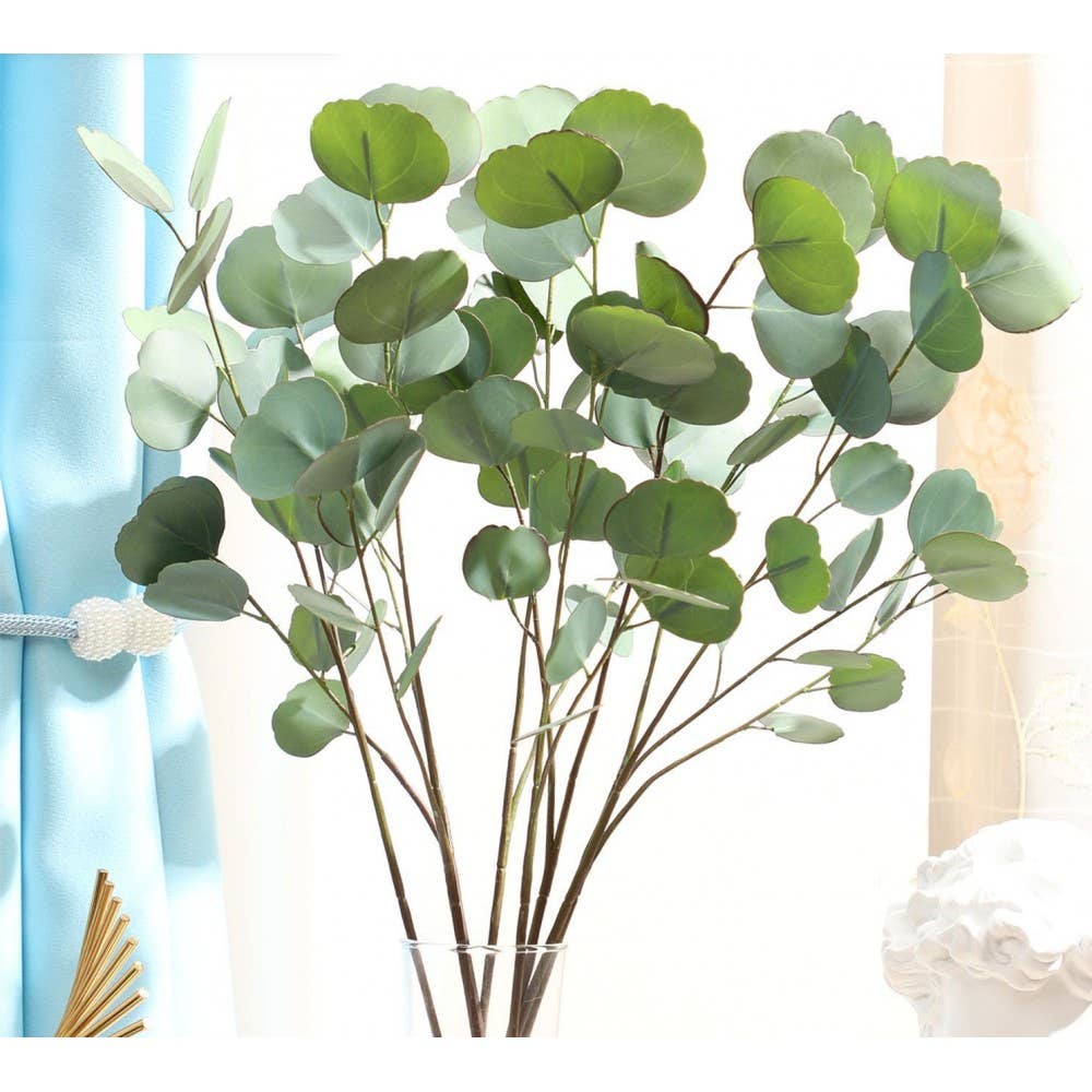 AULICA – wholesale Konstgjorda blommor – Ljusgrön dekorativ eucalyptusblomma h 65 cm1