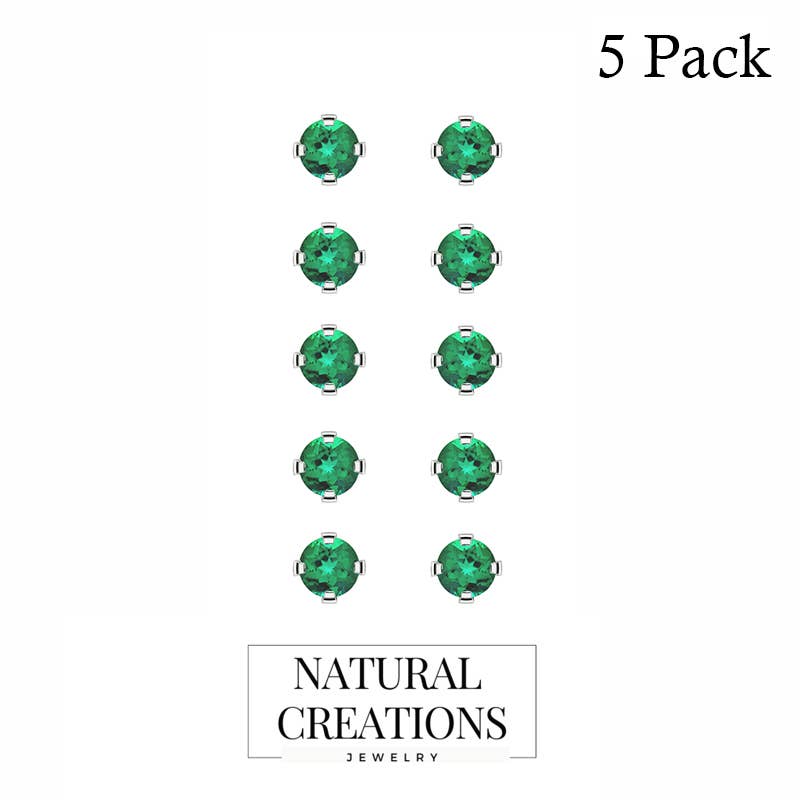 Nature Crafts – wholesale Stud/post earrings – Natural Gemstone Round Stud Earrings for Women in 925 Silver7