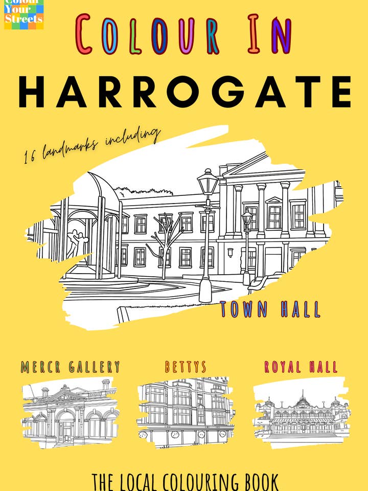Harrogate Colouring Book (A4) for wholesale by Colour Your Streets