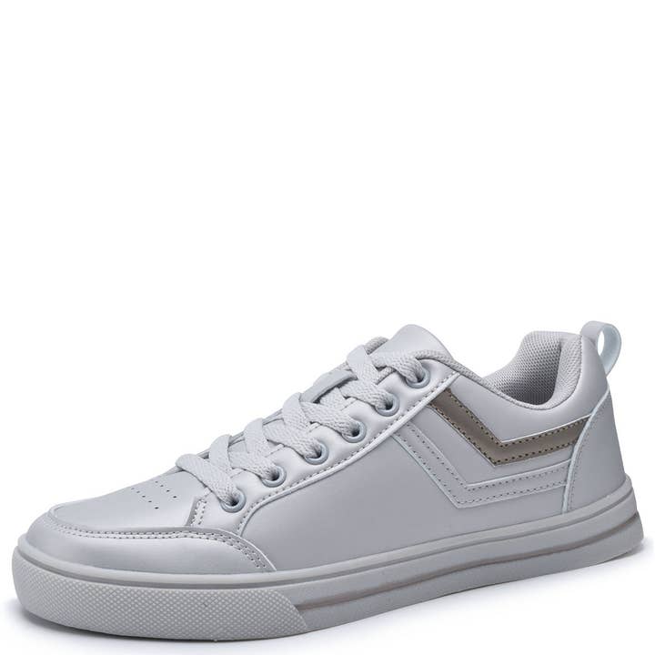 Mars Sky Shoes Wholesale - Vente Baskets tendance – femme - Geers 9519L Baskets basses classiques modernes pour femmes avec détail de bande latérale contrastante - Pack de 12 paires - 14,65/paire1