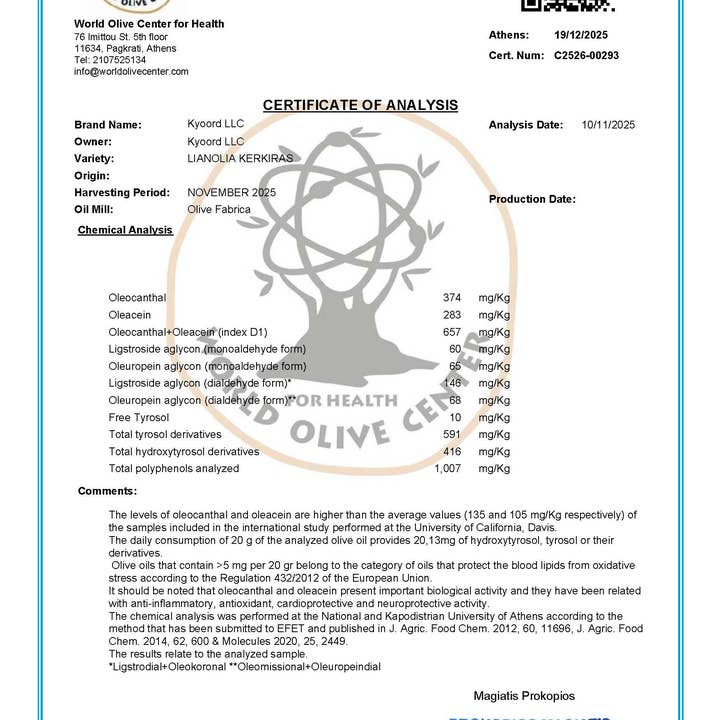 Kyoord – Azeite por atacado – Kyoord azeite de oliva extra virgem rico em polifenóis5