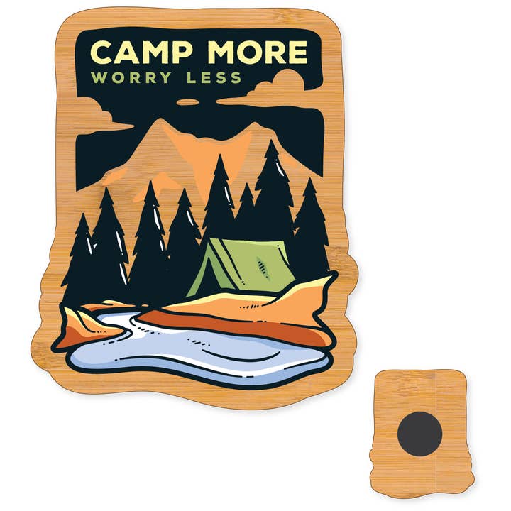 Morris Magnets – wholesale Magnet – Magnet - Camp More Worry Less Stamp2