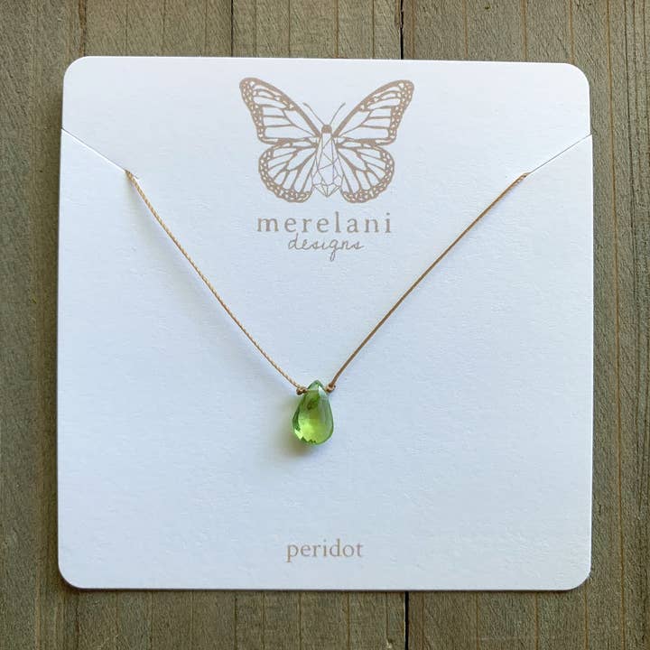 Merelani Designs - Wholesale Pendant/Charm Necklace - Peridot Small Teardrop Necklace4